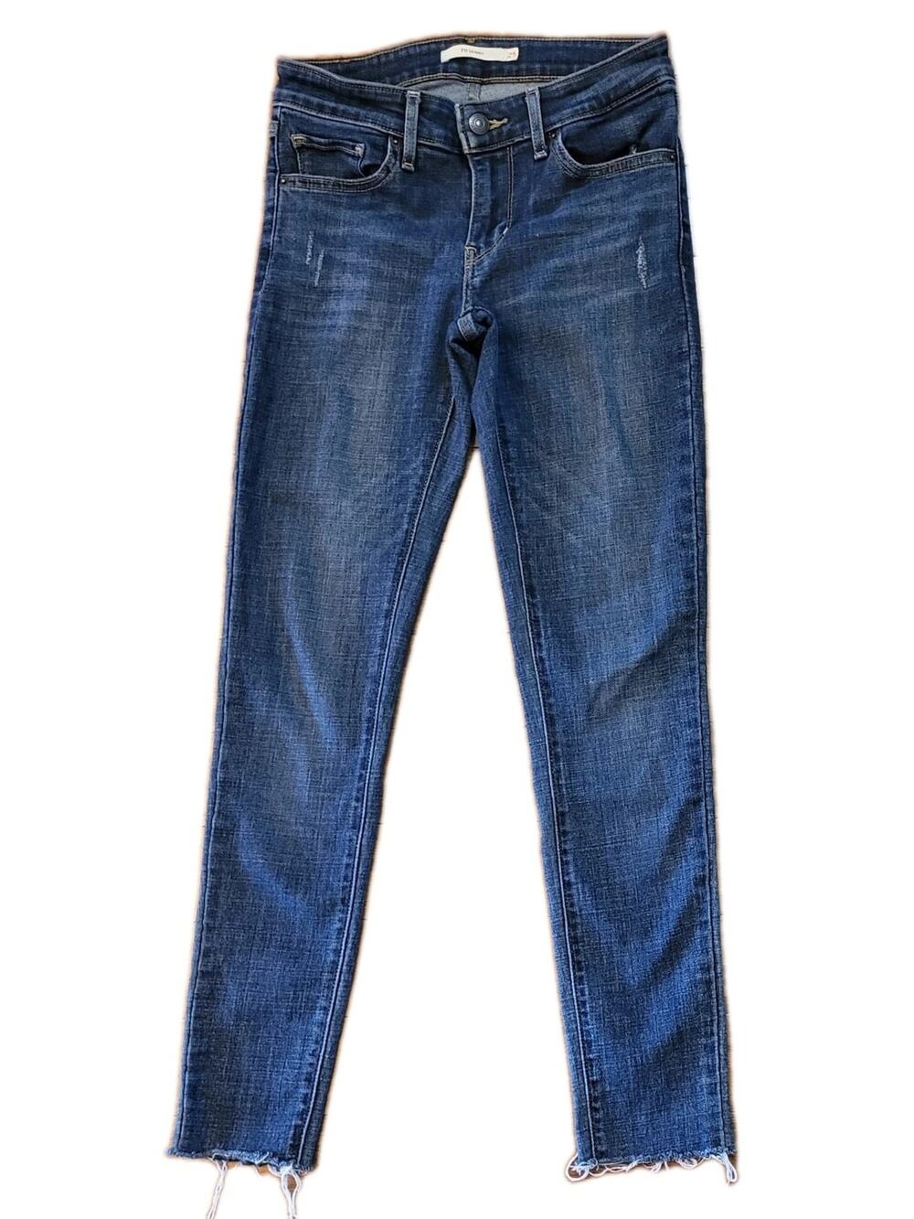 Levi's Strauss Womens 711 Skinny Jeans Size W25 X 27.5 (Actual) Frayed Hem